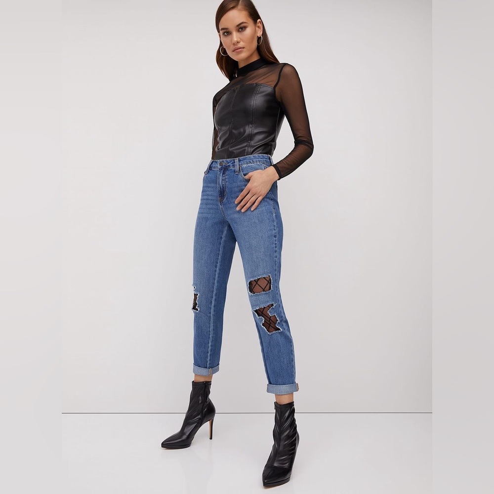 NWT New York and Company, Distressed Blue Jeans
